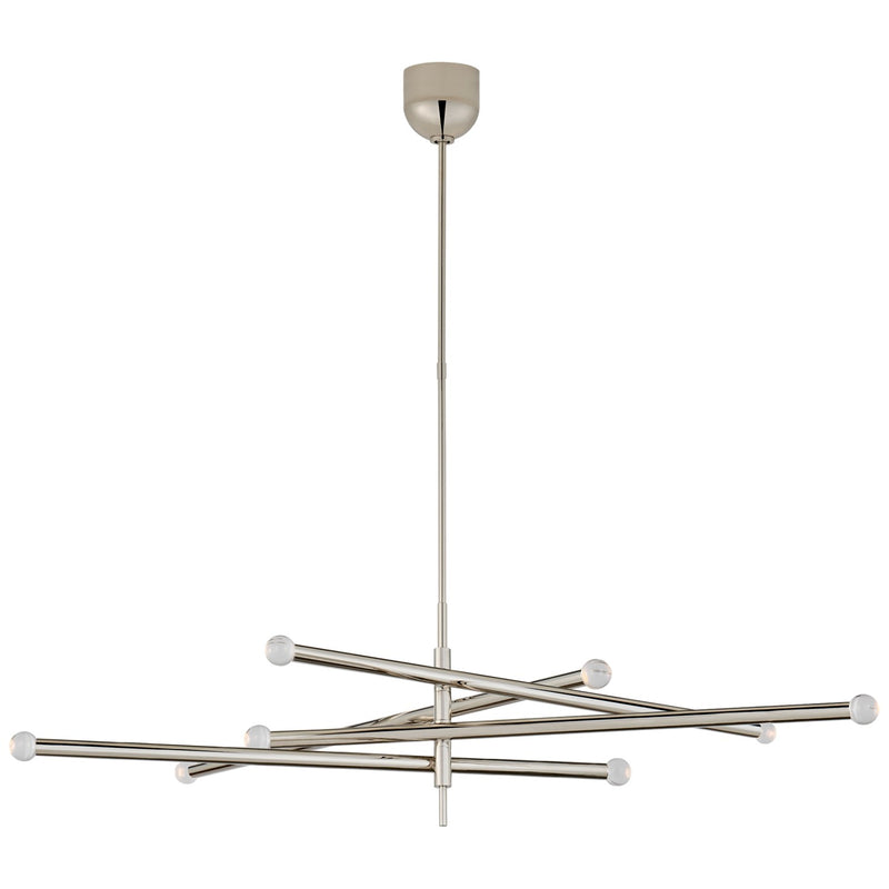 Visual Comfort Signature KW 5589PN-CG LED Chandelier, Polished Nickel