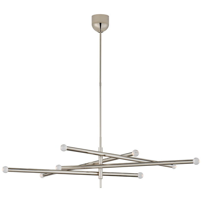 Visual Comfort Signature KW 5589PN-CG LED Chandelier, Polished Nickel