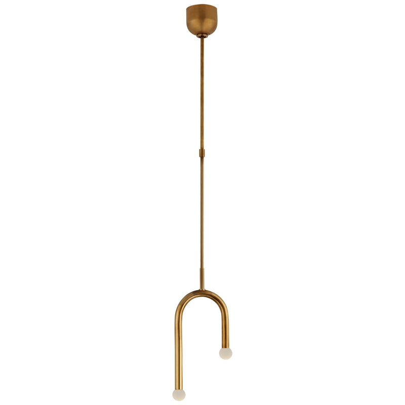 Visual Comfort Signature KW 5590AB-ECG LED Pendant, Antique-Burnished Brass