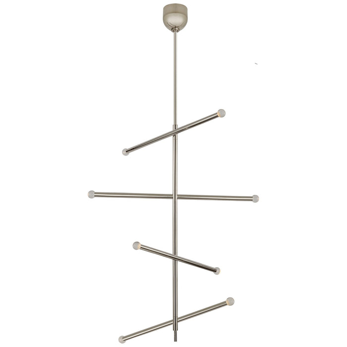 Visual Comfort Signature KW 5593PN-CG LED Chandelier, Polished Nickel