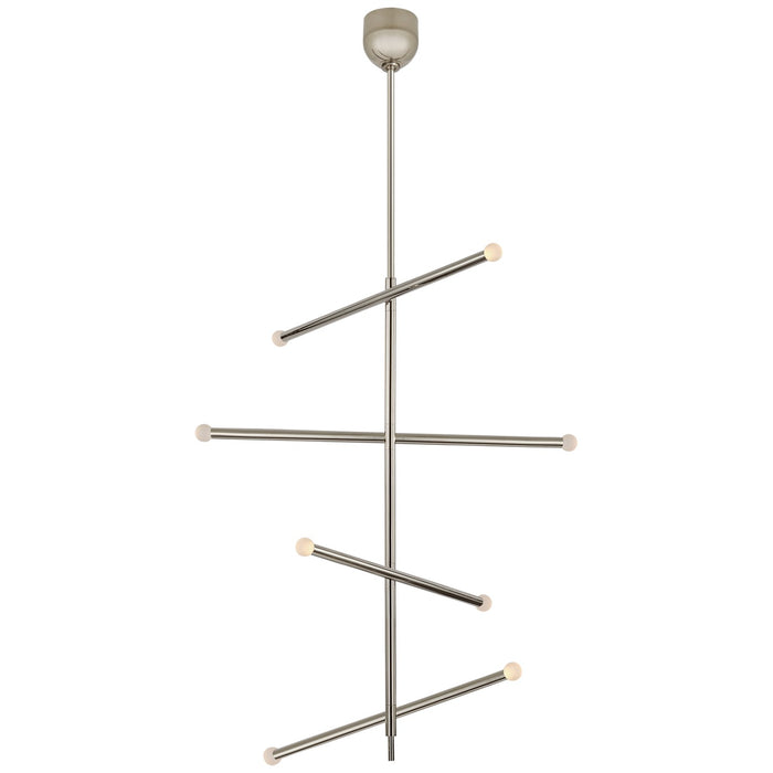 Visual Comfort Signature KW 5593PN-ECG LED Chandelier, Polished Nickel