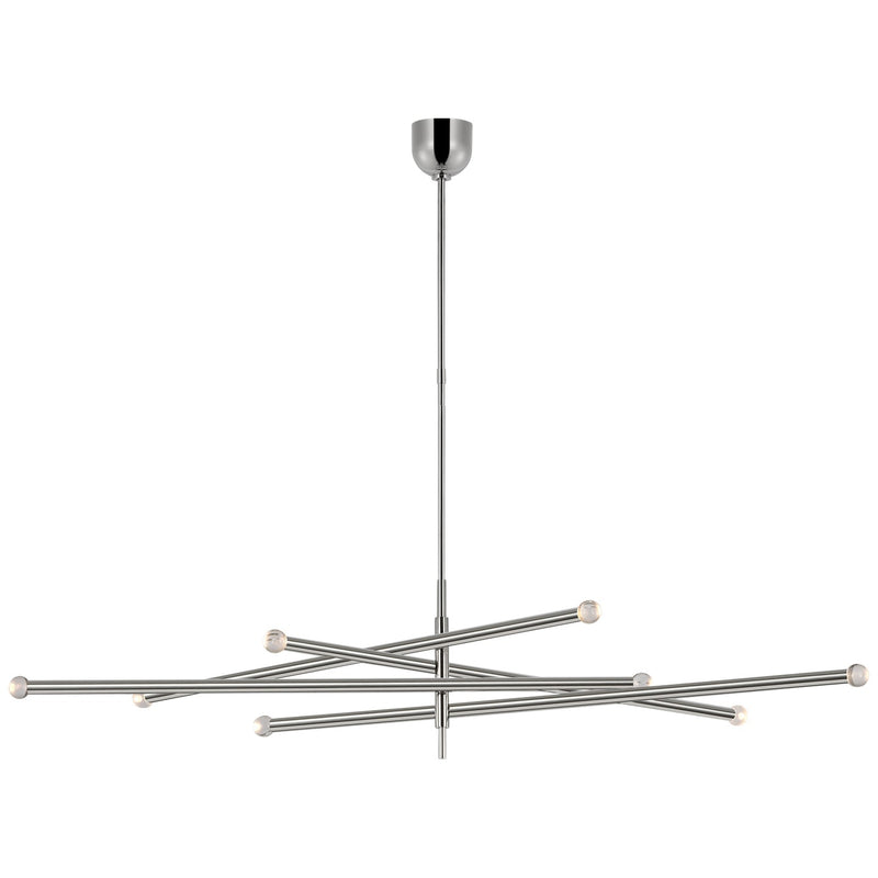 Visual Comfort Signature KW 5595PN-CG LED Chandelier, Polished Nickel