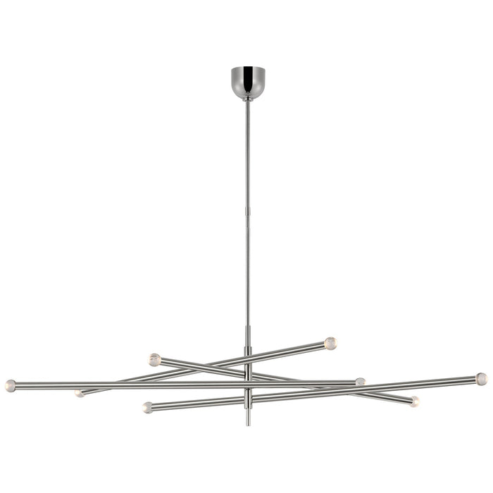 Visual Comfort Signature KW 5595PN-CG LED Chandelier, Polished Nickel