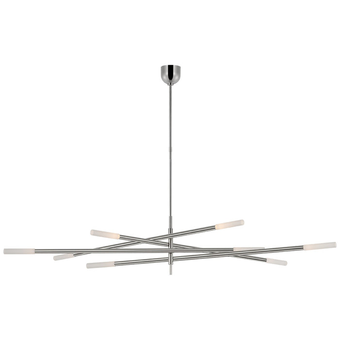 Visual Comfort Signature KW 5595PN-EC LED Chandelier, Polished Nickel