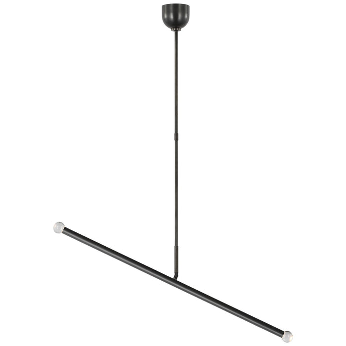 Visual Comfort Signature KW 5597BZ-CG LED Linear Chandelier, Bronze