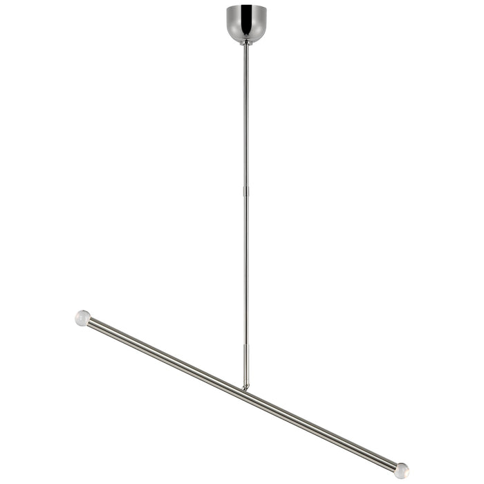 Visual Comfort Signature KW 5597PN-CG LED Linear Chandelier, Polished Nickel