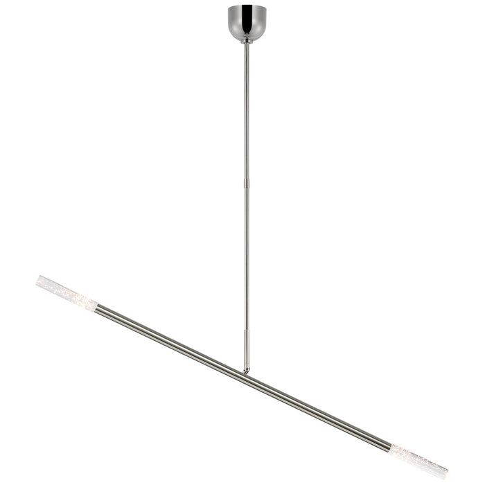 Visual Comfort Signature KW 5597PN-SG LED Linear Chandelier, Polished Nickel