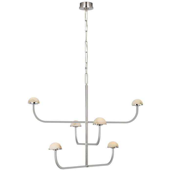 Visual Comfort Signature KW 5623PN-ALB LED Chandelier, Polished Nickel