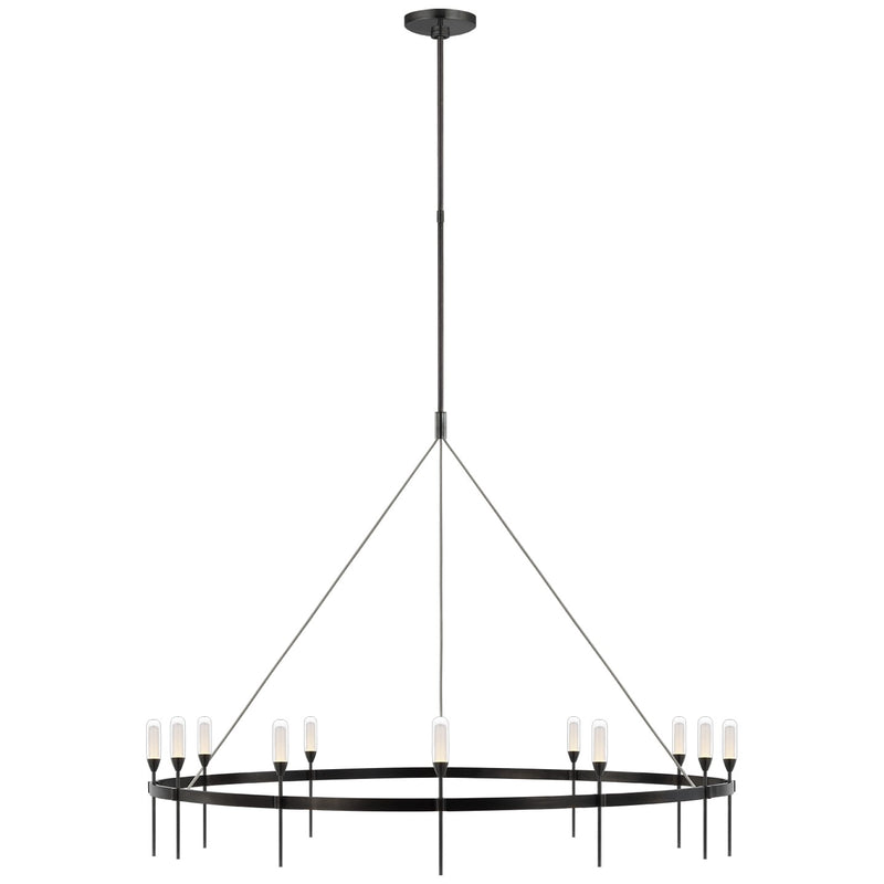 Visual Comfort Signature PB 5032BZ-CG LED Chandelier, Bronze