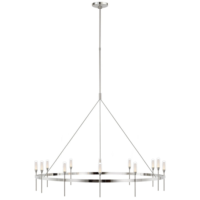 Visual Comfort Signature PB 5032PN-CG LED Chandelier, Polished Nickel