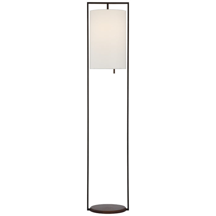 Visual Comfort Signature RB 1130WI/DW-L LED Floor Lamp, Warm Iron and Dark Walnut
