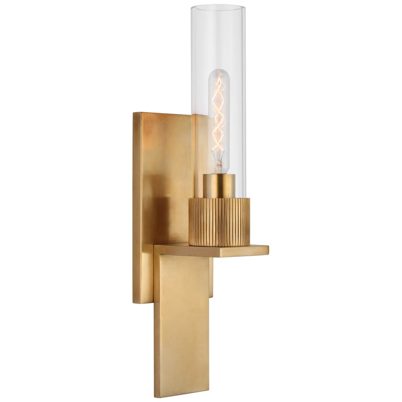 Visual Comfort Signature RB 2002AB-CG LED Wall Sconce, Antique Brass