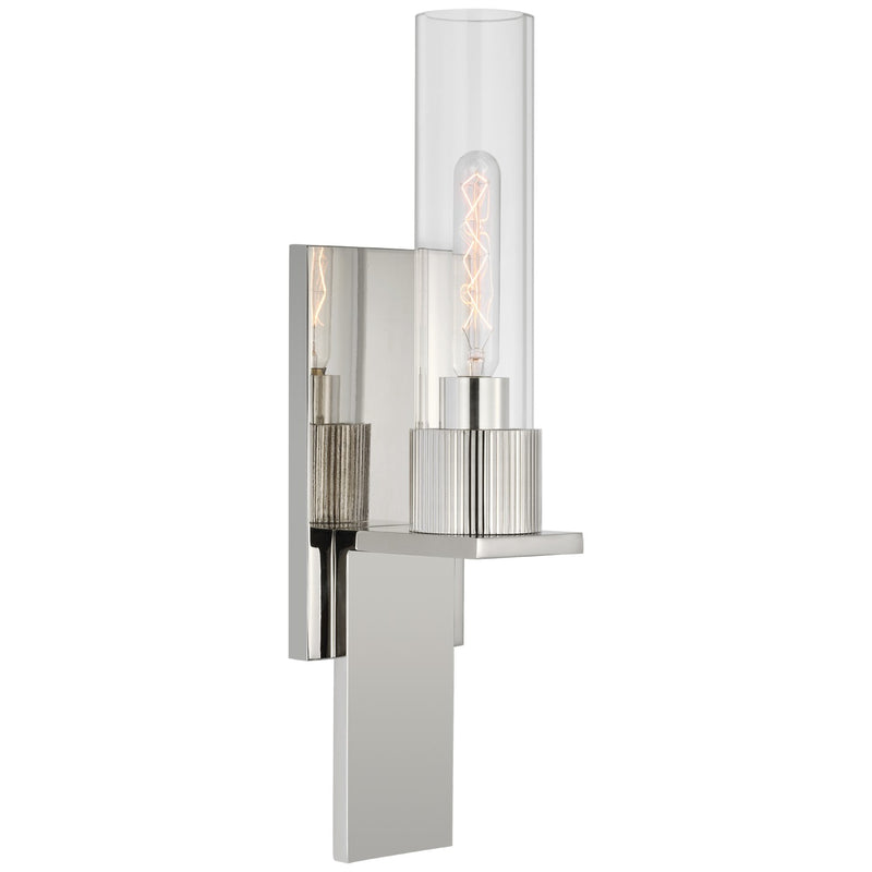 Visual Comfort Signature RB 2002PN-CG LED Wall Sconce, Polished Nickel
