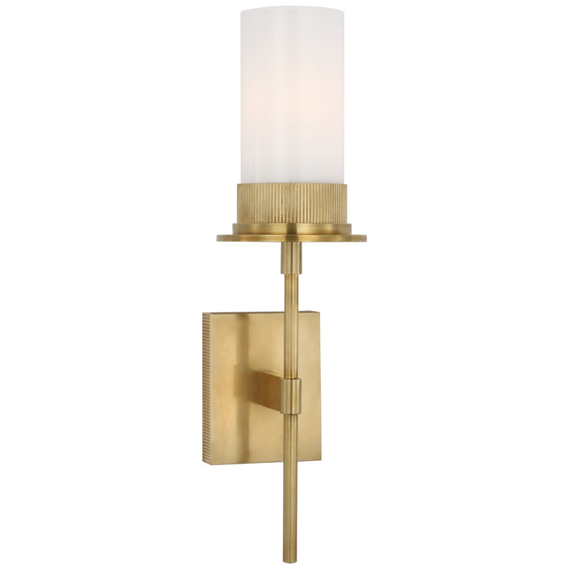 Visual Comfort Signature RB 2010AB-WG LED Wall Sconce, Antique Brass