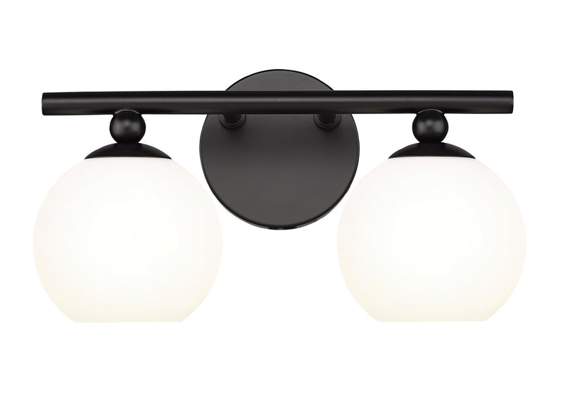 Z-Lite 1100-2V-MB Two Light Vanity, Matte Black