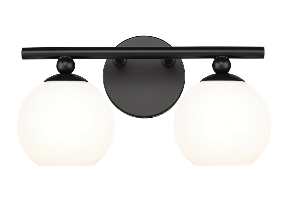 Z-Lite 1100-2V-MB Two Light Vanity, Matte Black