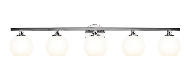 Z-Lite 1100-5V-CH Five Light Vanity, Chrome