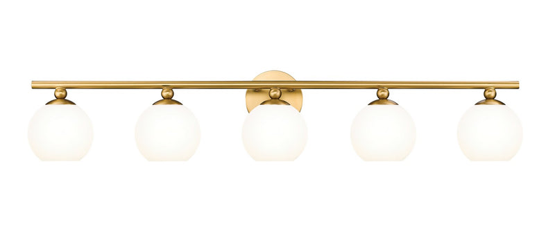 Z-Lite 1100-5V-MGLD Five Light Vanity, Modern Gold