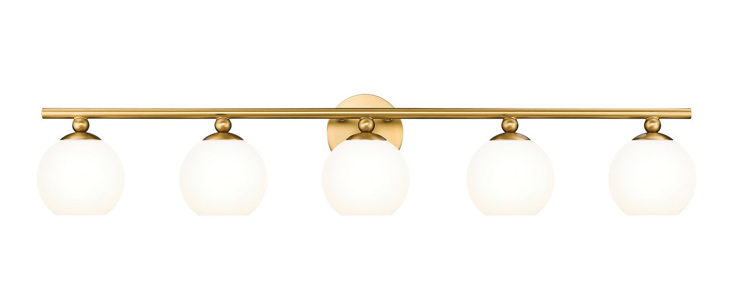 Z-Lite 1100-5V-MGLD Five Light Vanity, Modern Gold