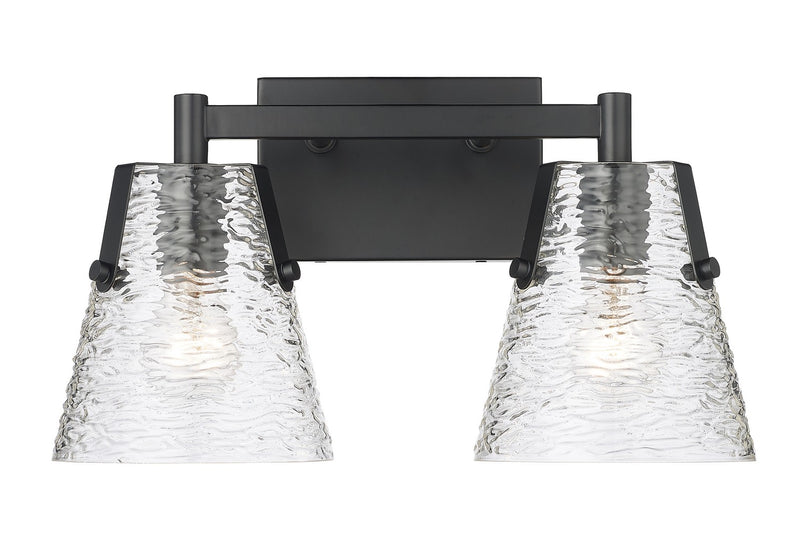 Z-Lite 1101-2V-MB Two Light Vanity, Matte Black