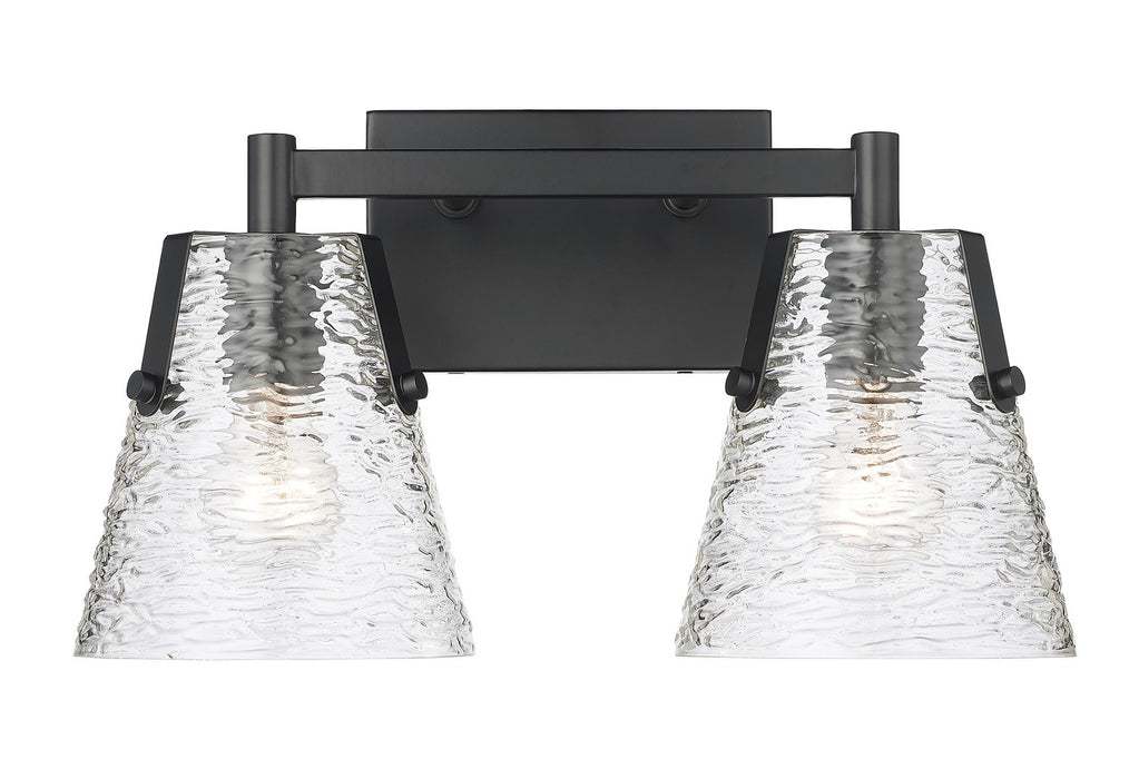 Z-Lite 1101-2V-MB Two Light Vanity, Matte Black