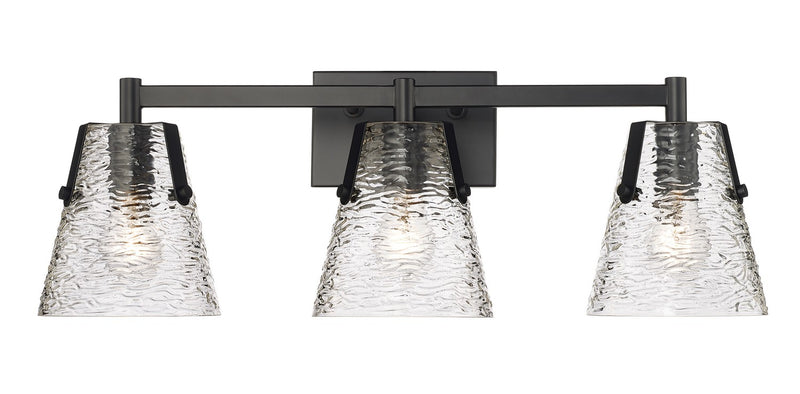 Z-Lite 1101-3V-MB Three Light Vanity, Matte Black