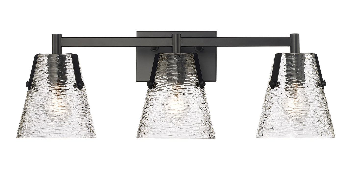 Z-Lite 1101-3V-MB Three Light Vanity, Matte Black