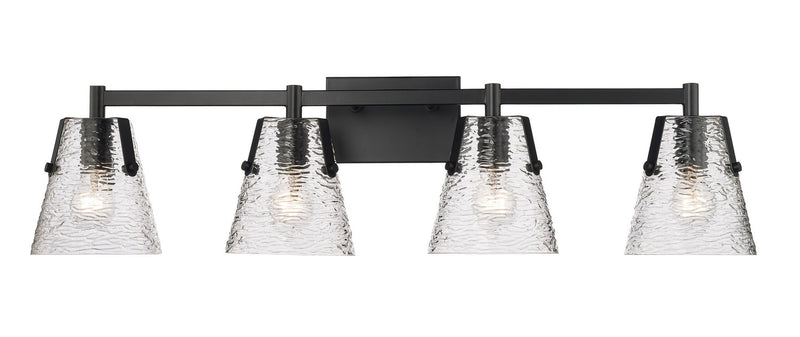 Z-Lite 1101-4V-MB Four Light Vanity, Matte Black