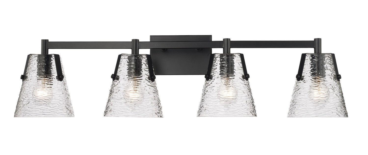 Z-Lite 1101-4V-MB Four Light Vanity, Matte Black