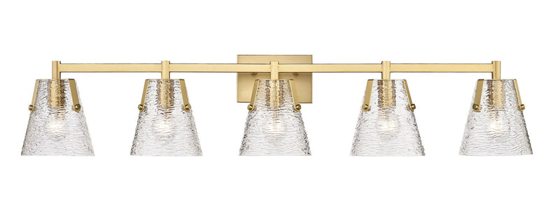 Z-Lite 1101-5V-MGLD Five Light Vanity, Modern Gold