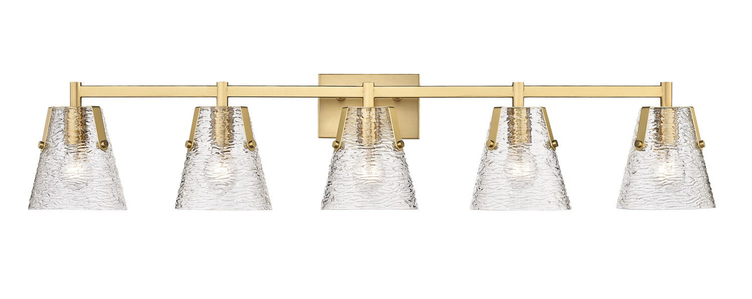 Z-Lite 1101-5V-MGLD Five Light Vanity, Modern Gold