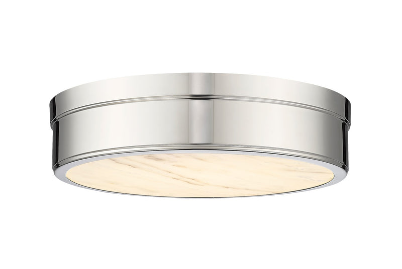 Z-Lite 1944F15-PN-LED LED Flush Mount, Polished Nickel