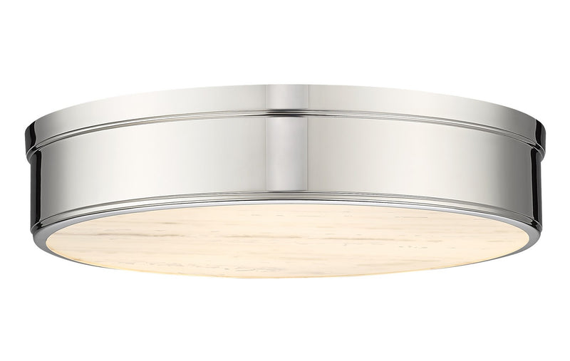 Z-Lite 1944F22-PN-LED LED Flush Mount, Polished Nickel