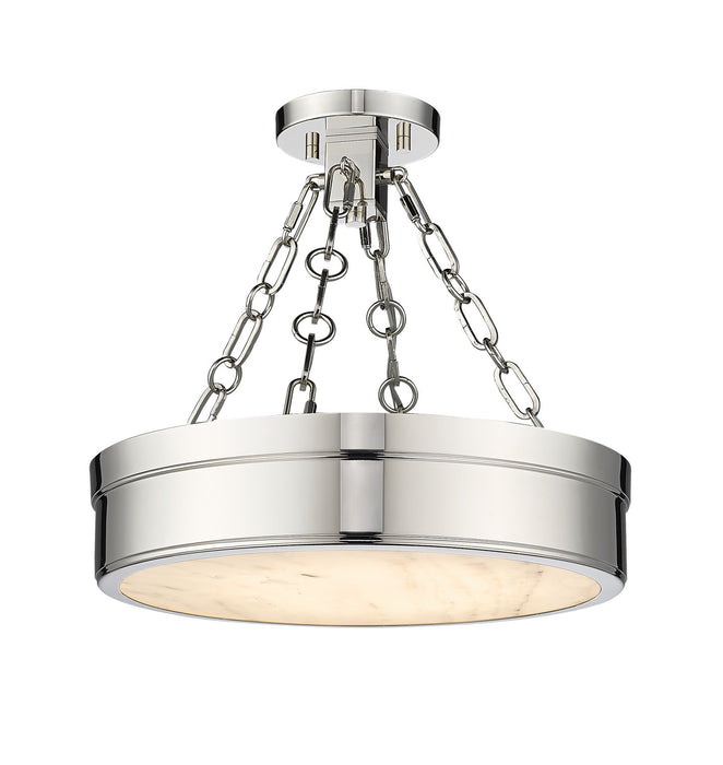 Z-Lite 1944SF15-PN-LED LED Semi Flush Mount, Polished Nickel