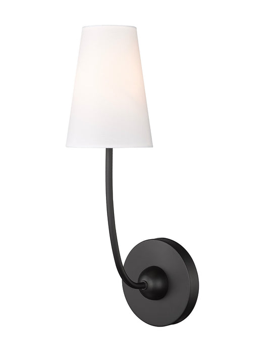 Z-Lite 3040-1S-MB One Light Wall Sconce, Matte Black