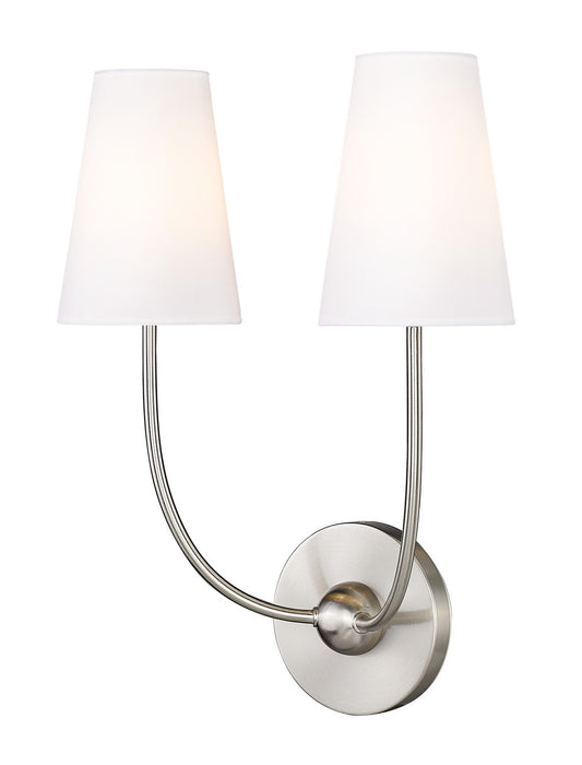 Z-Lite 3040-2S-BN Two Light Wall Sconce, Brushed Nickel