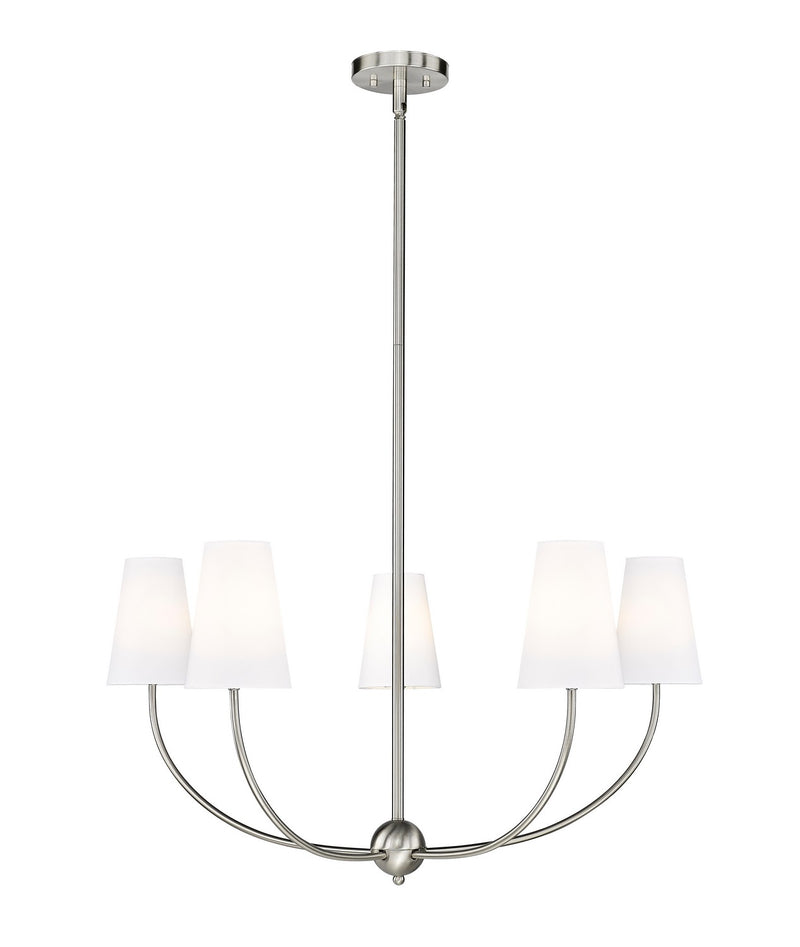 Z-Lite 3040-32BN Five Light Chandelier, Brushed Nickel