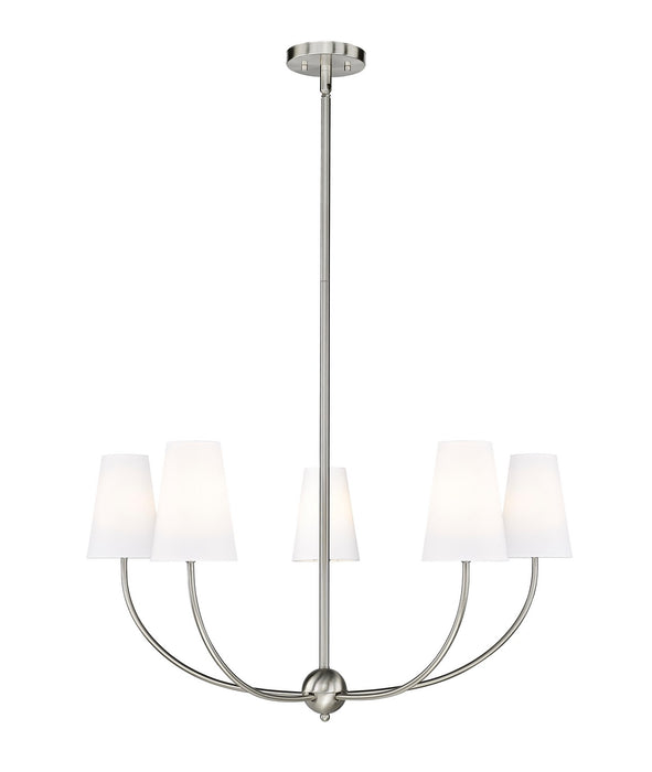 Z-Lite 3040-32BN Five Light Chandelier, Brushed Nickel