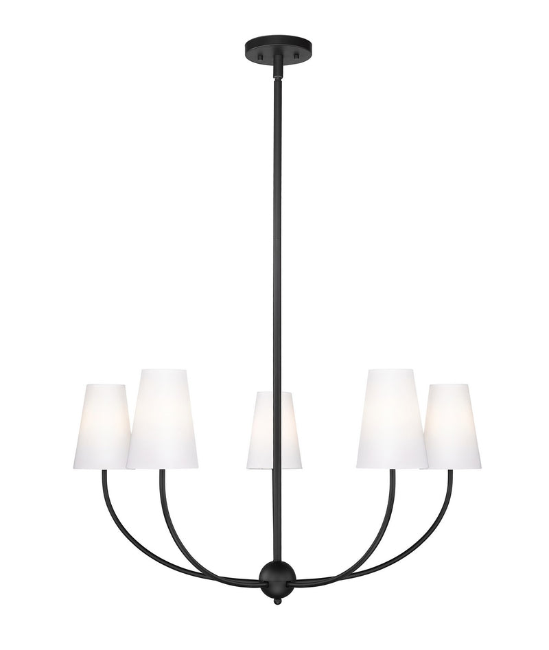 Z-Lite 3040-32MB Five Light Chandelier, Matte Black