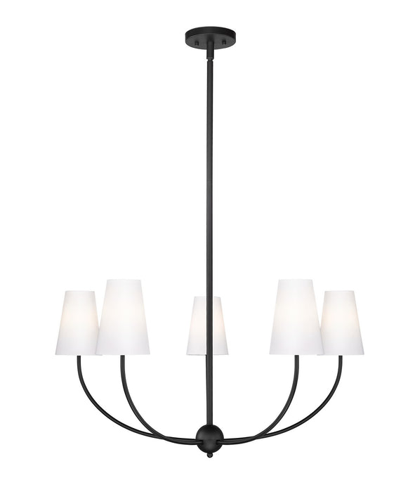 Z-Lite 3040-32MB Five Light Chandelier, Matte Black