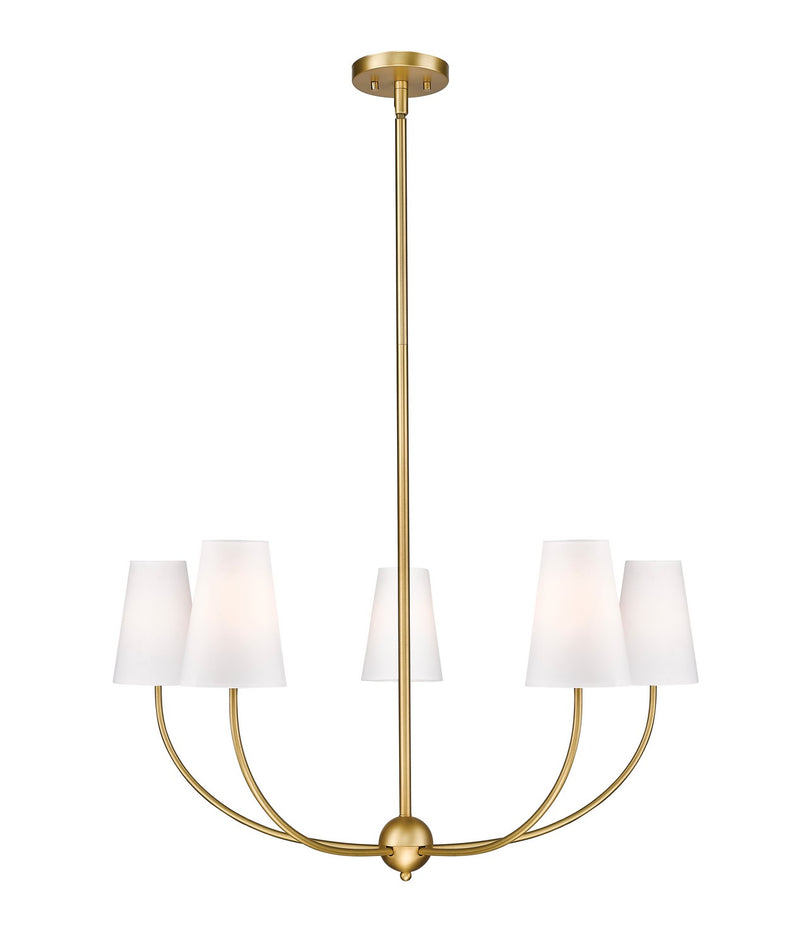 Z-Lite 3040-32RB Five Light Chandelier, Rubbed Brass