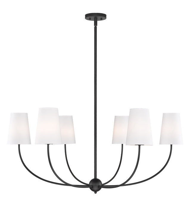 Z-Lite 3040-42MB Six Light Chandelier, Matte Black
