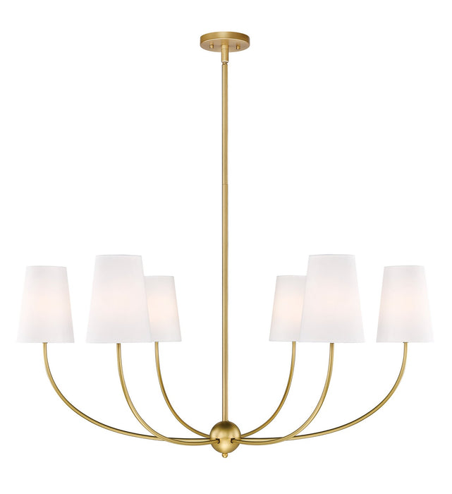 Z-Lite 3040-42RB Six Light Chandelier, Rubbed Brass
