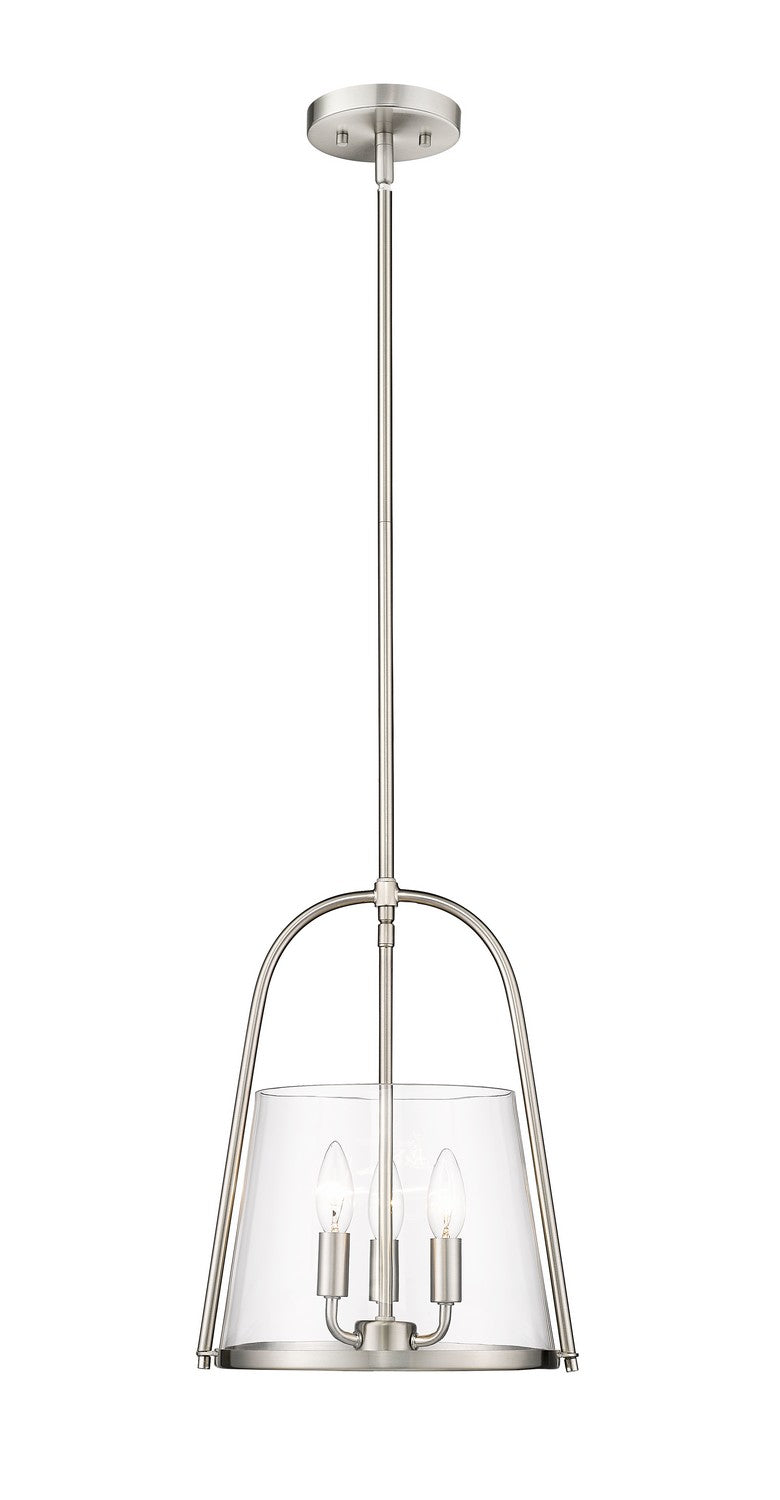 Z-Lite 3041P12-BN Three Light Pendant, Brushed Nickel