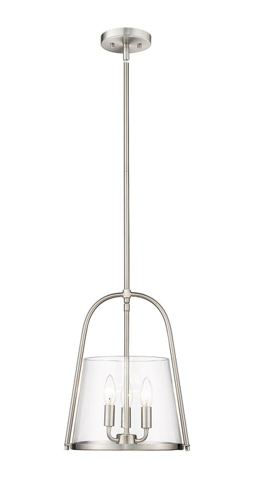 Z-Lite 3041P12-BN Three Light Pendant, Brushed Nickel