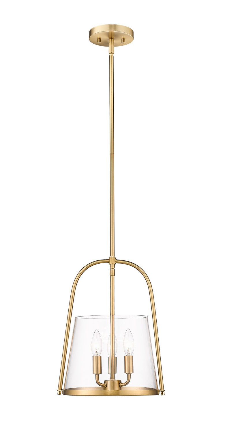 Z-Lite 3041P12-MGLD Three Light Pendant, Modern Gold