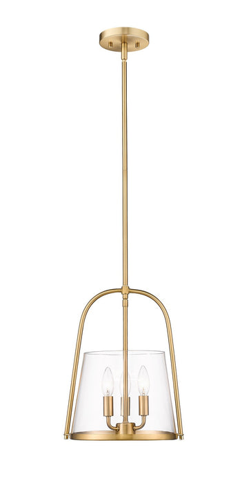Z-Lite 3041P12-MGLD Three Light Pendant, Modern Gold