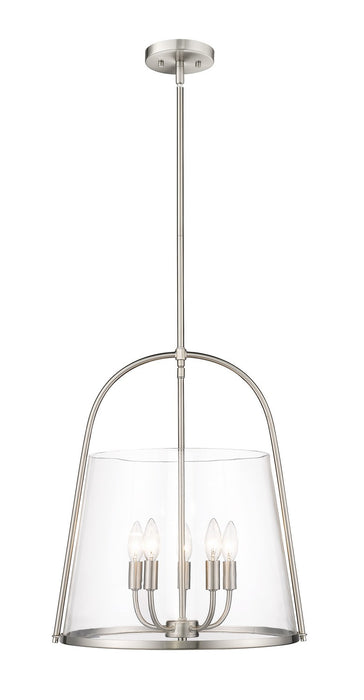 Z-Lite 3041P18-BN Five Light Pendant, Brushed Nickel