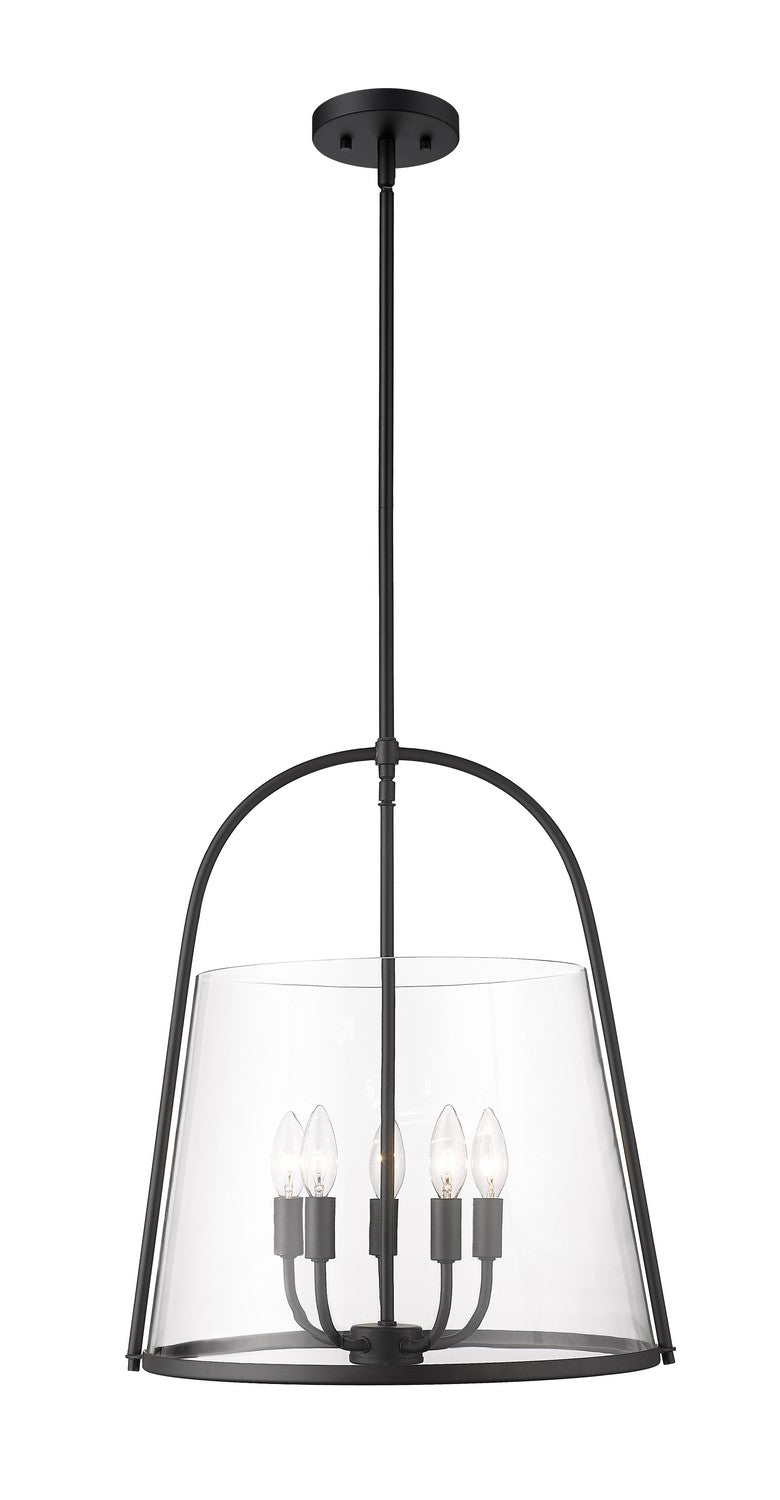 Z-Lite 3041P18-MB Five Light Pendant, Matte Black