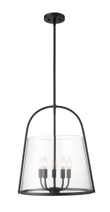 Z-Lite 3041P18-MB Five Light Pendant, Matte Black